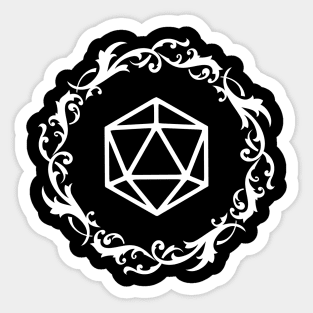 Mystical Polyhedral D20 Dice TRPG Tabletop RPG Gaming Addict Sticker